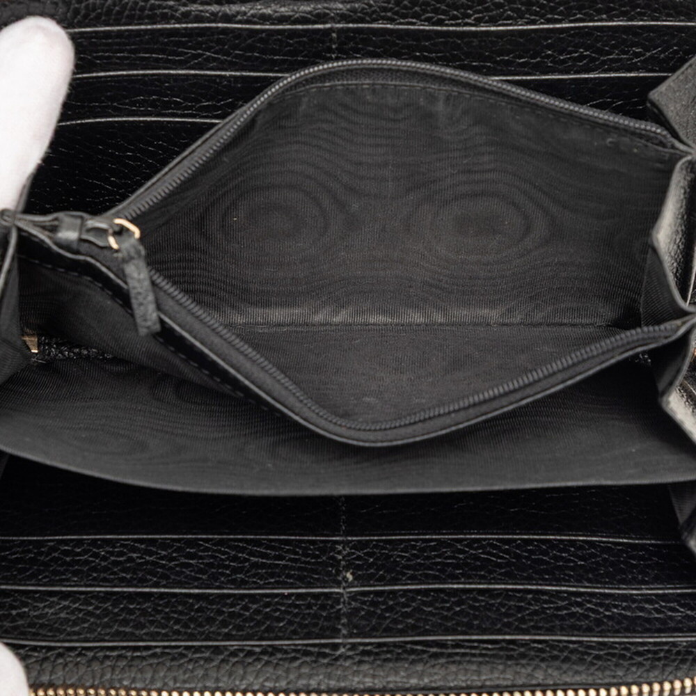 Gucci Soho Interlocking G Tassel Round Zip Long Wallet 598187 Black Leather W... - Picture 4 of 6